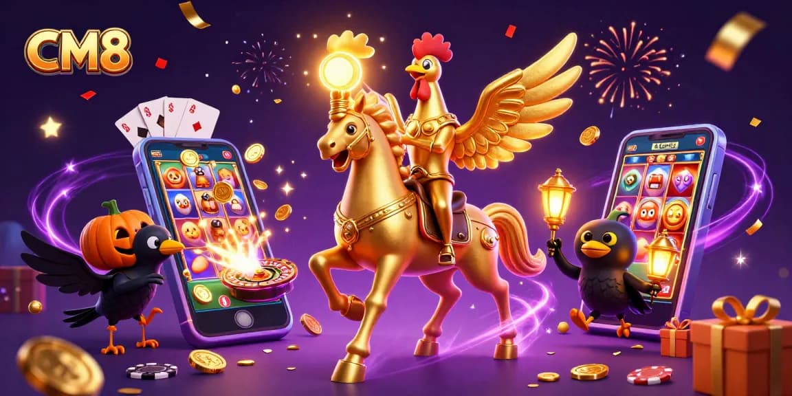Immerse in CM8's thrilling casino adventures with a golden rooster, magical games, and wins!