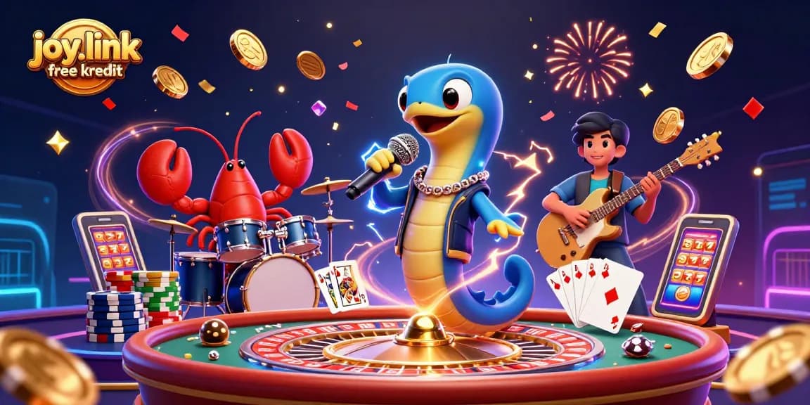 Experience joy.link free kredit with vibrant casino action featuring lively sea creatures and games.