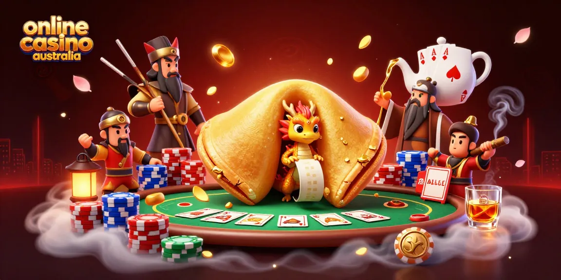 Engage with exciting casino games at online casino Australia featuring vibrant 3D illustration of fortune and gaming elements.
