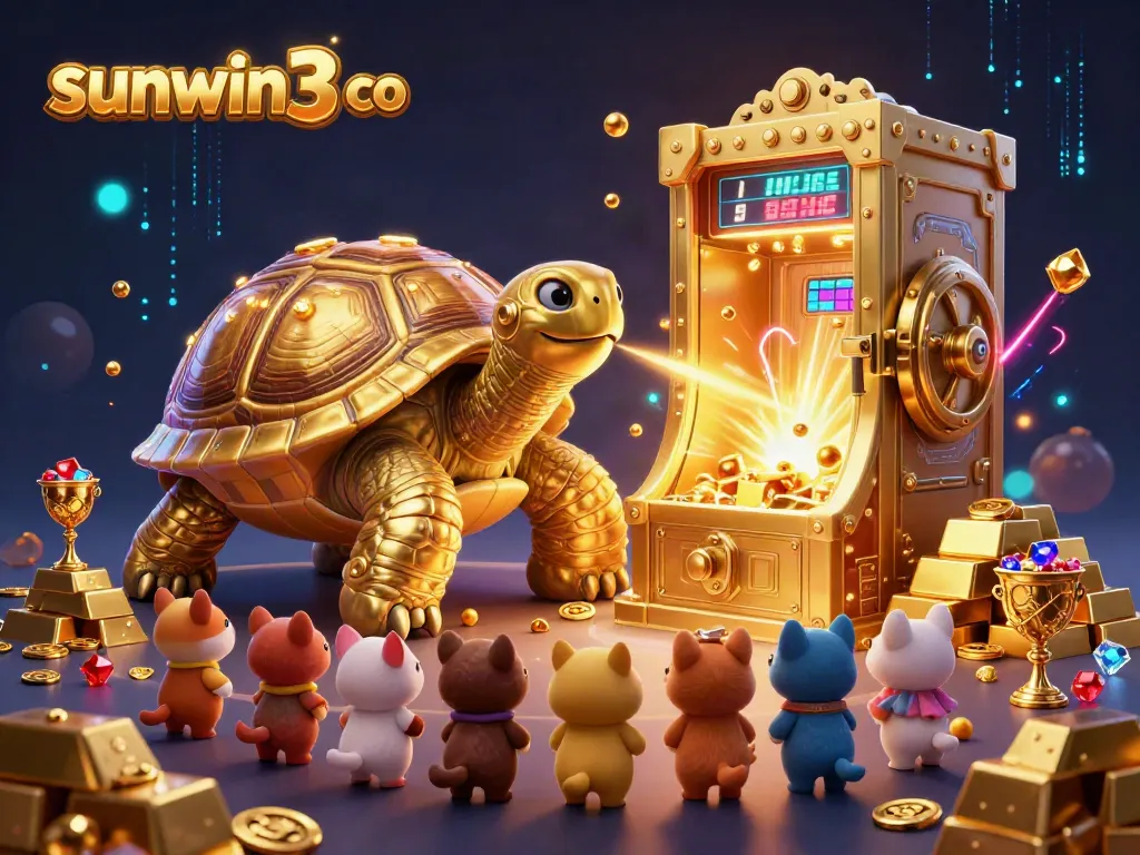 Playing exciting games at sunwin3 co with vibrant gems and treasures in a dazzling 3D digital casino.