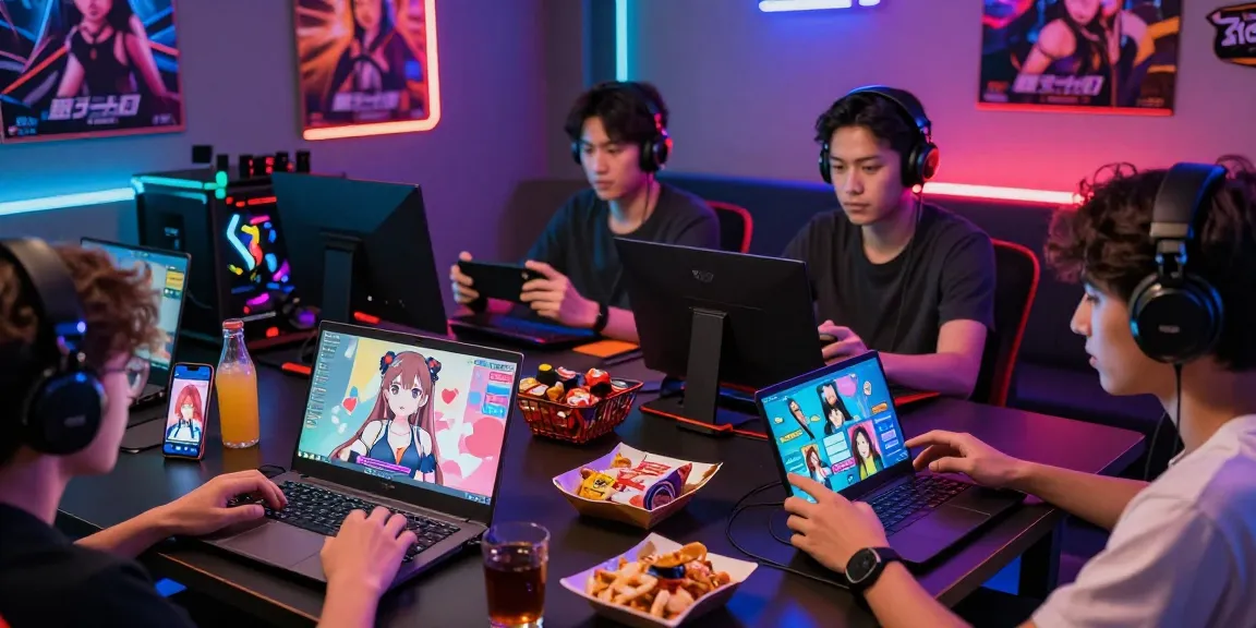 Players engaging with ecchi game content on various devices, showcasing exciting gameplay and vibrant gaming culture.