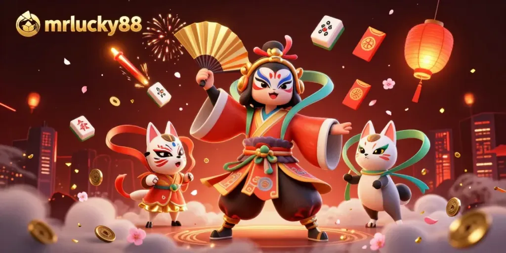 Experience big wins with mrlucky88 as a kabuki warrior and kitsune spirit illuminate the digital casino world.