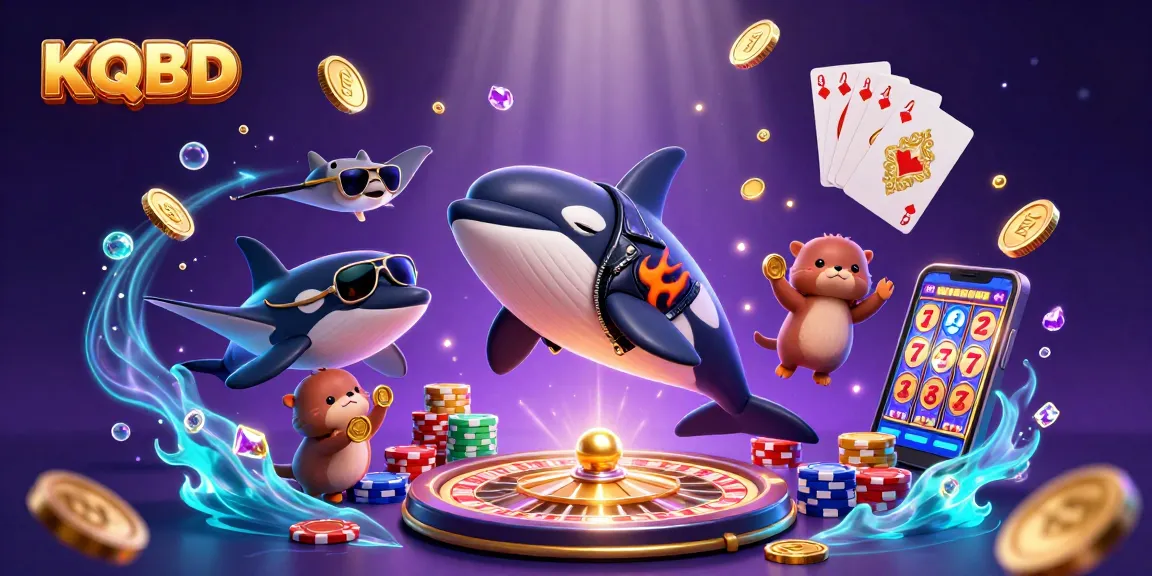 Bet on KQBD with exciting characters and vibrant casino elements in a dynamic underwater scene.