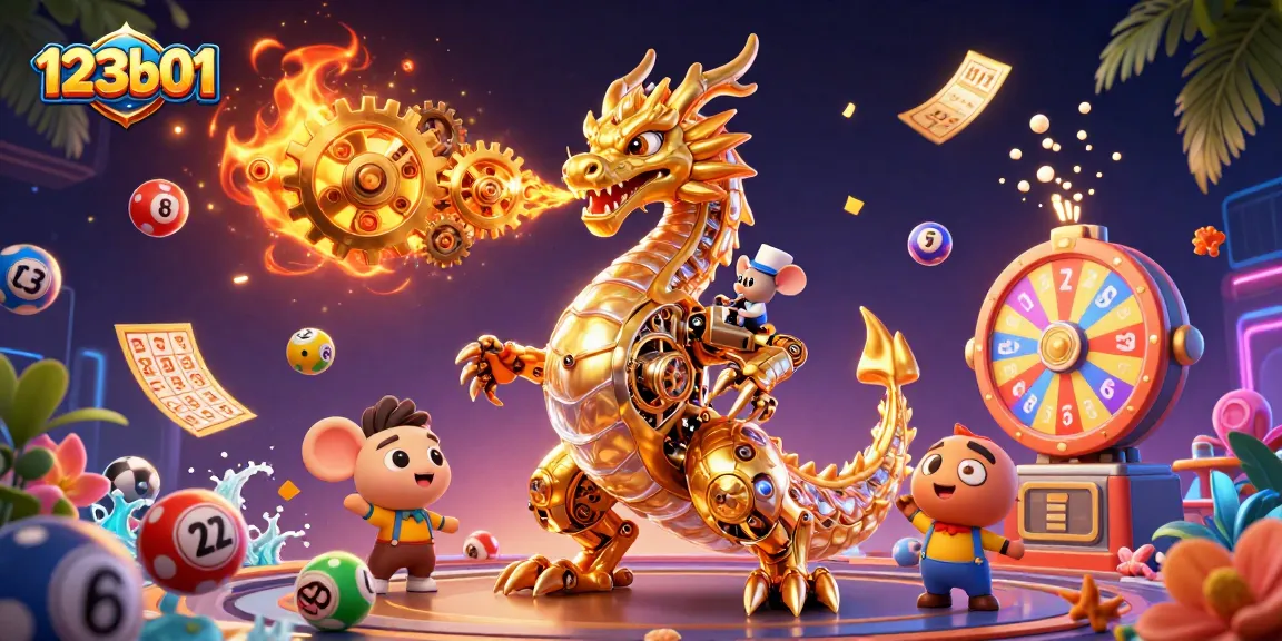 Engage in immersive gaming experiences at 123b01 featuring dynamic lottery balls and golden dragon.